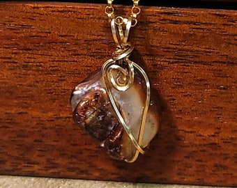 Item #1-14 - Freshwater Pearl Wire Wrapped Necklace