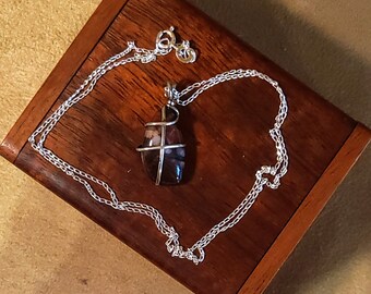 Item #8-17 - Sterling Silver Necklace - Jasper and Quartz
