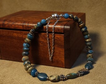 Item #14-7 - Beaded Bracelets - Aqua Terra Jasper