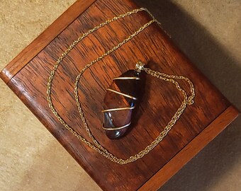 Item #7-16 - Gold Filled Necklace - Red Tiger's Eye