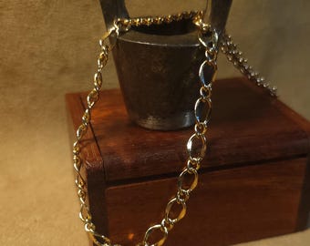 Item #12-17- -Beaded Necklace - Gold Chain Necklace