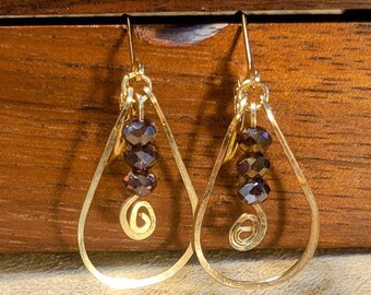 Item #5-9 - Gold Earrings - Crystal Earrings