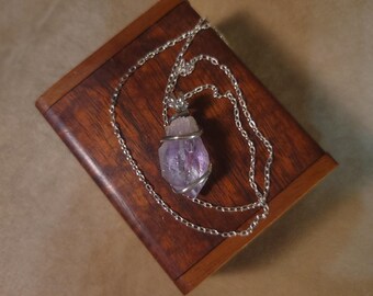 Item #8-33 - Sterling Silver Necklace - Amethyst Crystal