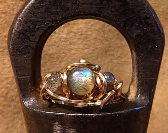 Item #10-12 - Adjustable Gold Filled Rings - Labradorite