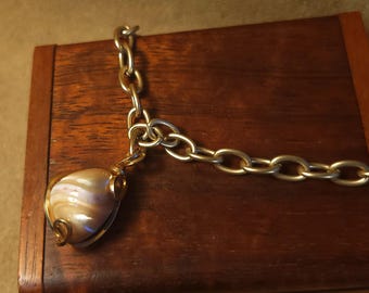 Item #12-22 -Beaded Necklace - Opalescent bead