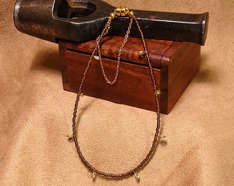 Item #13-14 - Anklet - Delica Beads and Crystals