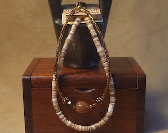 Item #15-36 -  Layering  Bracelets - Crystal and Jasper with detachable clasps