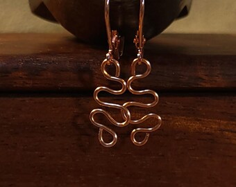 Item #4-2 - Copper Earrings - SMALL COPPER SWIRL