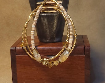 Item #15-17 -  Layering  Bracelets - Quartz, Crystal and Jasper with detachable clasps