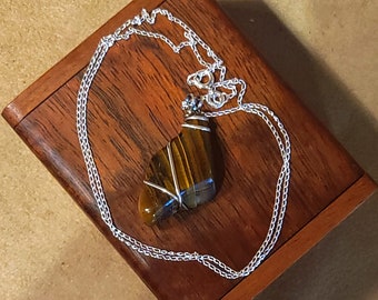 Item #8-3 - Sterling Silver Necklace - Tiger's Eye