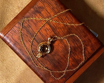 Item #7-9 - Gold Filled Necklace - Smokey Topaz