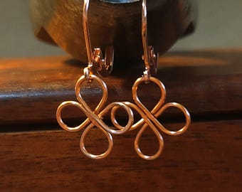 Item #4-6 - Copper Earrings - CELTIC KNOT