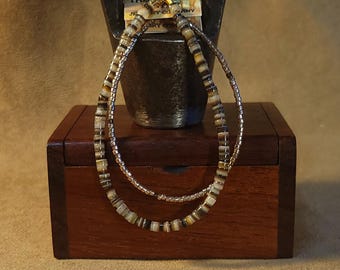 Item #15-19 -  Layering  Bracelets - Crystal and Jasper with detachable clasps