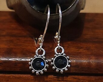 Item #53-7 -  Earrings -  Black Stone