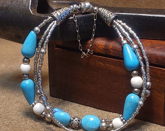 Item #14-24 - Beaded Bracelets - Turquoise (mm)