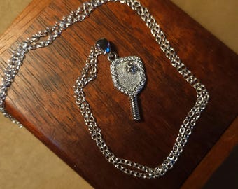 Item #41-25 - Pickleball Jewelry - Dicosmetic Cubic Zirconia Necklace