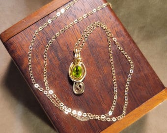 Item #7-5 - Gold Filled Necklace - Birthstone August