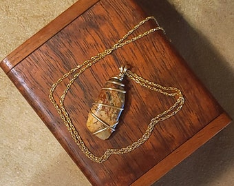 Item #7-15 - Gold Filled Necklace - Jasper