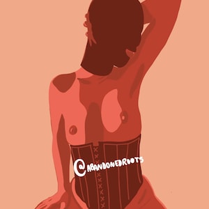 Fetish latex hood- art print