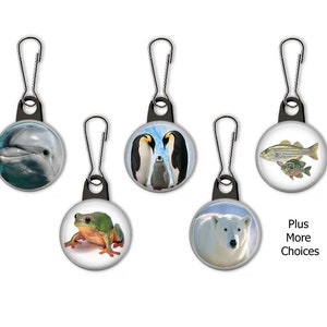 Fish, Porpoise, Penguin, Otter, Whale, Turtle, Frog, Alligator, Polar Bear Zipper Pull Charms - 270