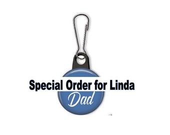 Special Personalized Zipper Pull Charms for Linda