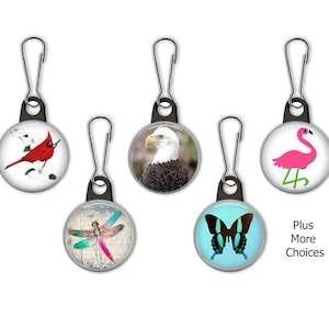 Pájaros Cardenal, Colibrí, Flamenco, Loro, Águila, Búho, Flamenco, Libélula, Mariposa Cremallera Pull Charms - 240