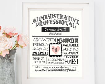 Administrative Professional's day/ Administrative gift/ Admin's day present/  Assistant gift/ Administrative Assistant printable/ Assistant