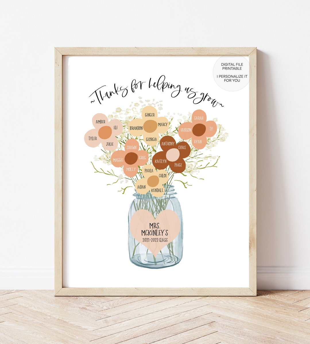 Teacher Printable - Teacher Gift - Teacher Print - Personalized Teacher ...