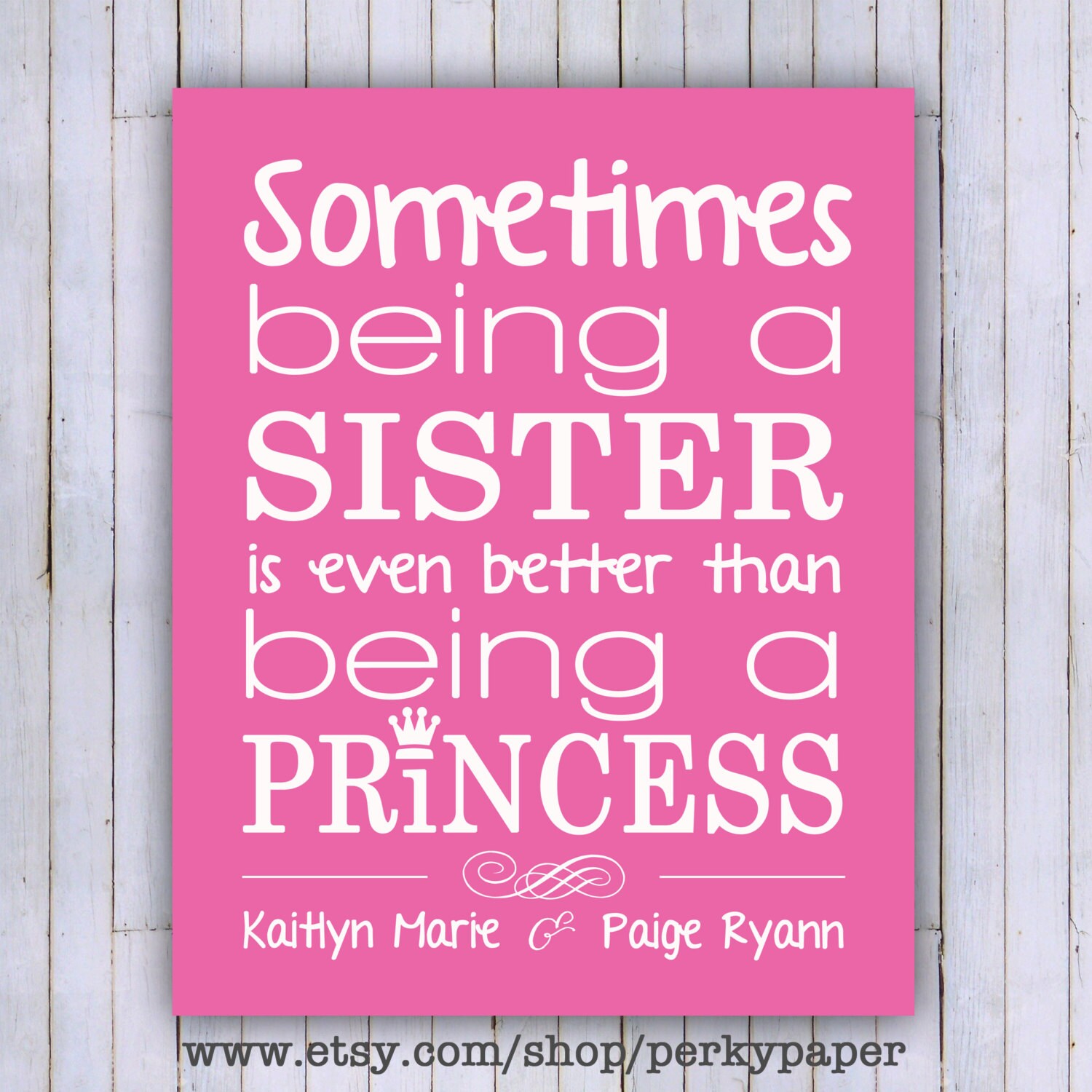 sister personalized printquote 8x10 11x14 digital file etsy