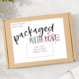 PACKAGED WITH LOVE Care Package Label Instant Download