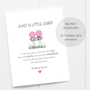 Journée difficile, carte pour les moments difficiles, carte pour un ami solidaire, vous êtes aimé, je pense à vous