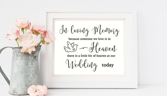 in-loving-memory-sign-wedding-memorial-sign-wedding-signs-etsy