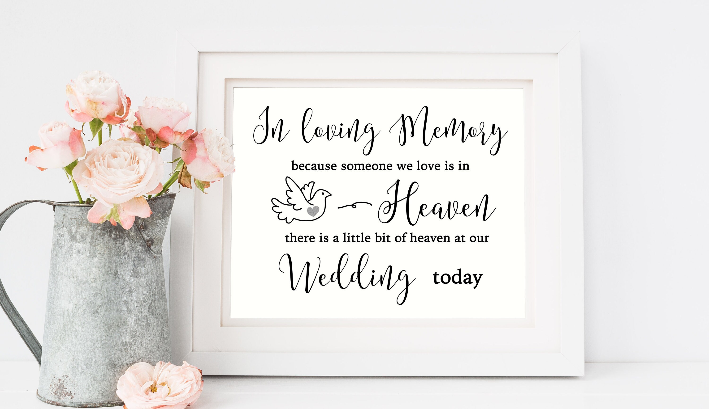 In Loving Memory Sign/ Wedding Memorial Sign/ Wedding Signs/ Etsy