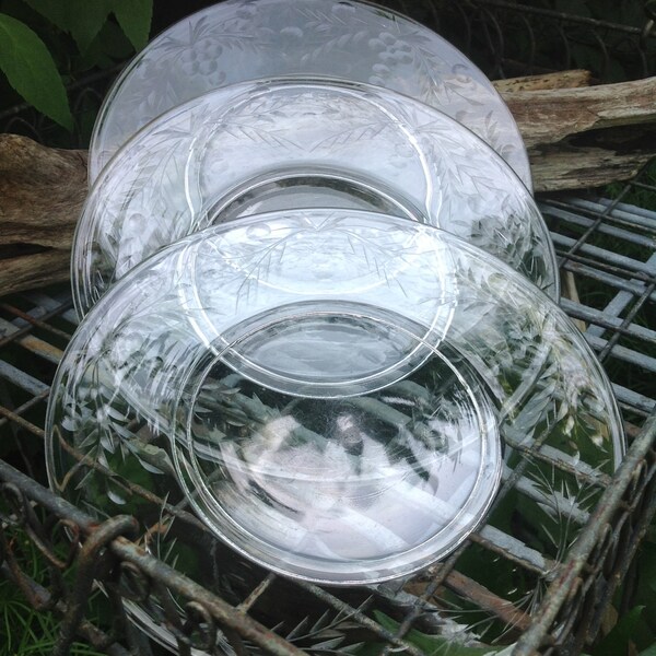 Cut Crystal Plates Etsy
