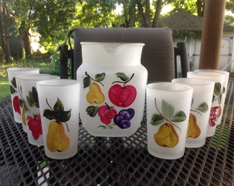 ヴィンテージ フェデラル スター フロストフラワー クリアガラス