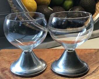 Vintage Duchin Creation Sterling Silver Based Cordial Glasses - Sterling Cordials - Aperatif Glasses - Digestif Glasses