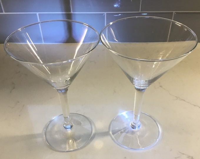 Vintage Martini Cocktailgläser - 2er Set - Antike Martini Gläser - Antike Cocktailgläser - Vintage Cocktailgläser, Crystal Martini