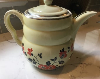Hartley Greens Pierced Teapot Creamware Leeds Pottery Never