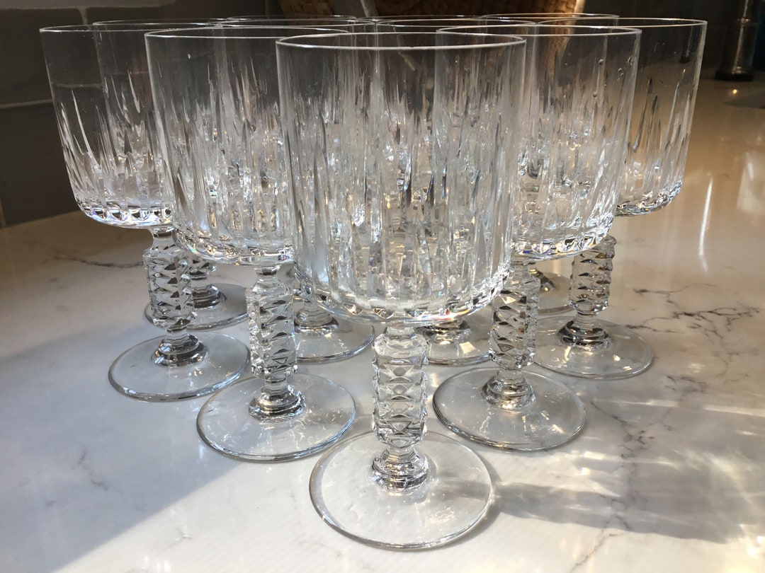 Vintage Cut Crystal Cordial Glasses Set of 11 Cordial Glasses Port Wine Glasses Madiera Glasses