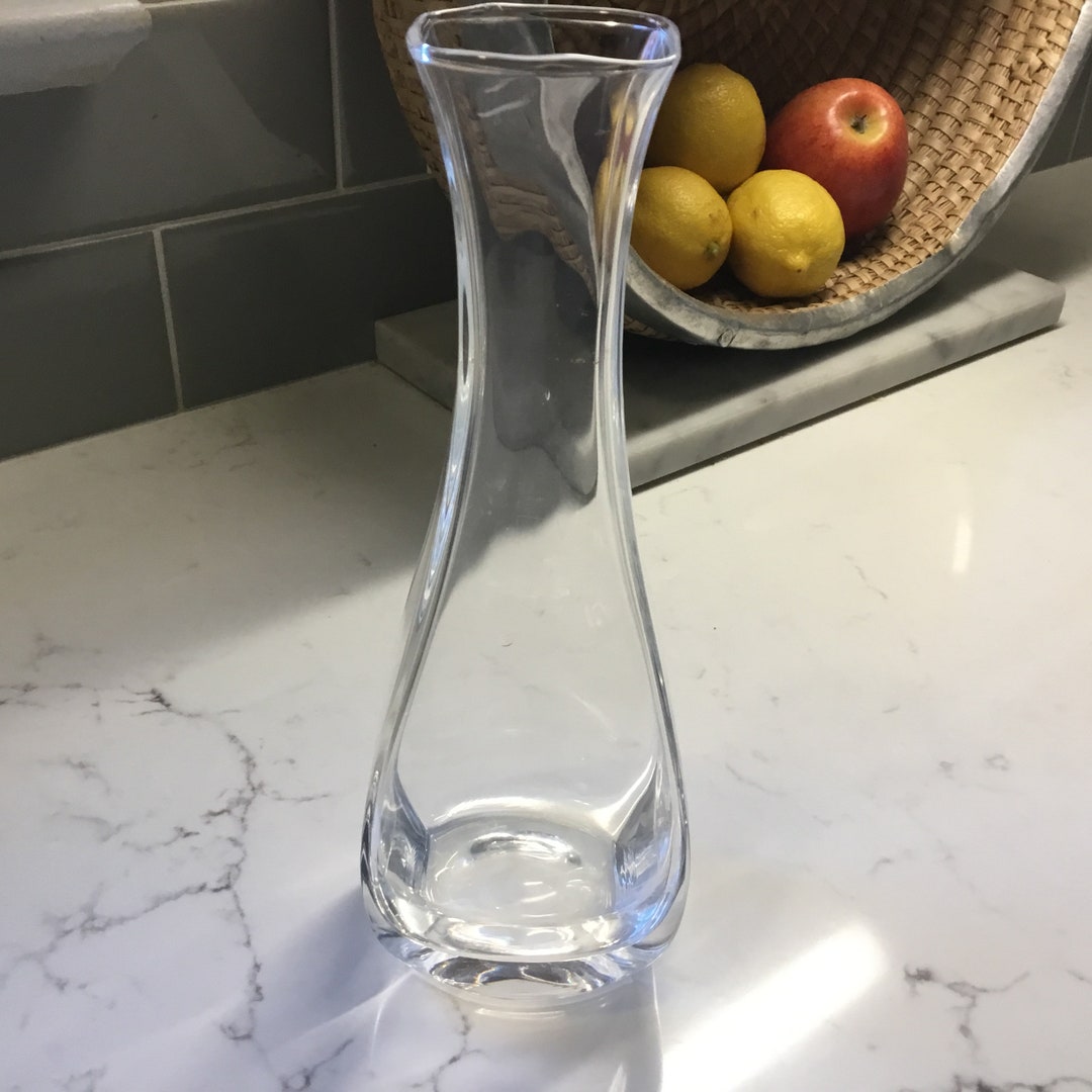 Vintage Heavy Crystal Bud Vase Vintage Flower Vase Lead Crystal Bud