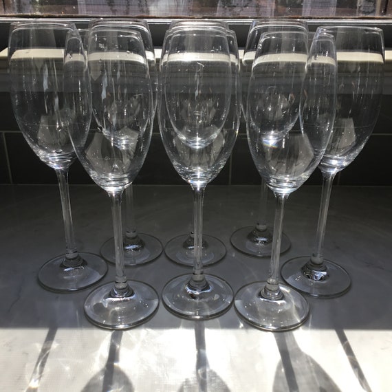 Vintage Fine Crystal Champagne Flutes Set of 8 Nachtmann 