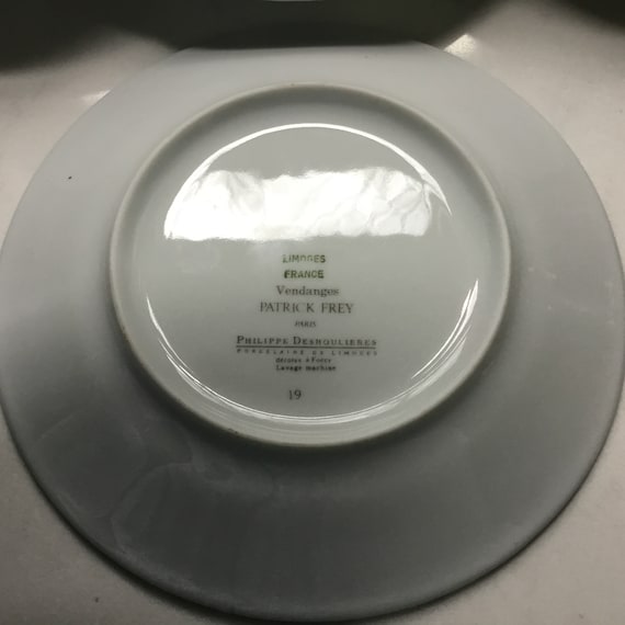 Vintage Limoges Plates - Philippe Deshoulieres - Vendanges