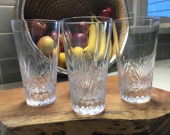 Vintage Cut Crystal Whiskey Neat or Juice Glasses - Set of 4 -  Vintage Juice Glasses - Water Glasses - Italian Wine Glasses - Flat Tumblers