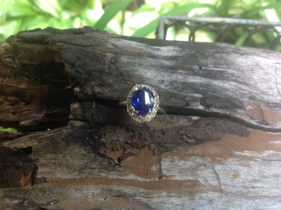 Vintage Sapphire and Diamond Gold Princess Diana R