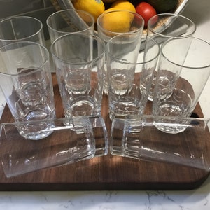 Vintage Heavy Bottom Cooler or hi-ball Glasses - Set of 10 - Federal Barrel Glasses - Antique Cocktail Glasses - Vintage Barware