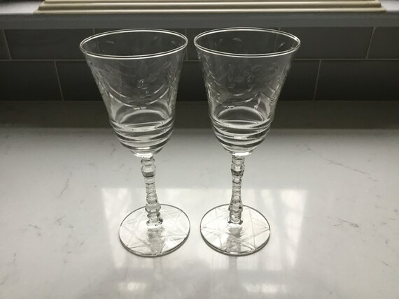 Antique wine glasses