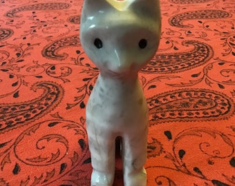 Vintage Carved Marble Cat Figurine - Mid Century Modern Cat, MCM Figurine, Marble Sculpture, MCM Cat Statue