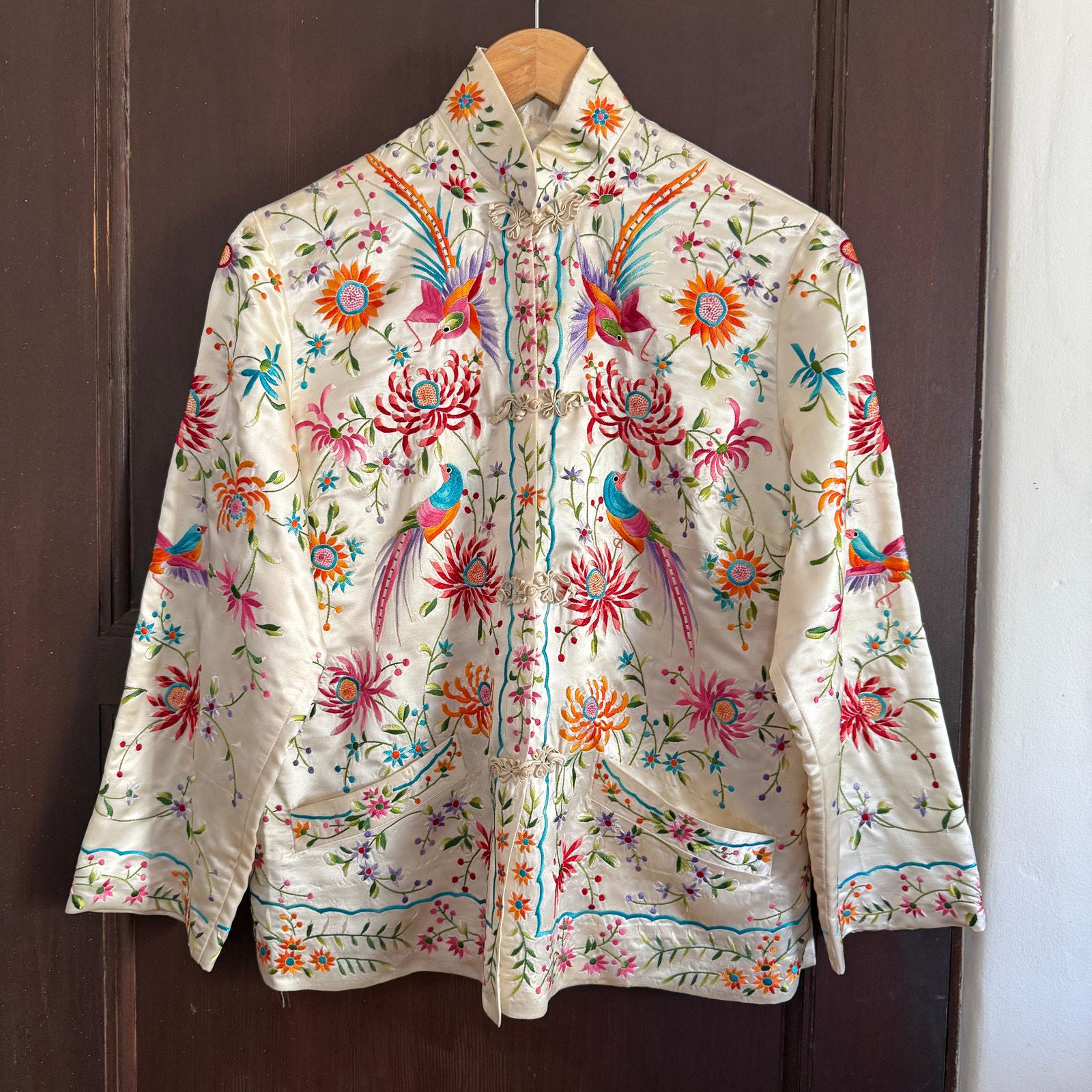 Vintage Silk Embroidered Jackets - Etsy