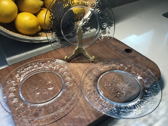 Vintage crystal dessert plates sale