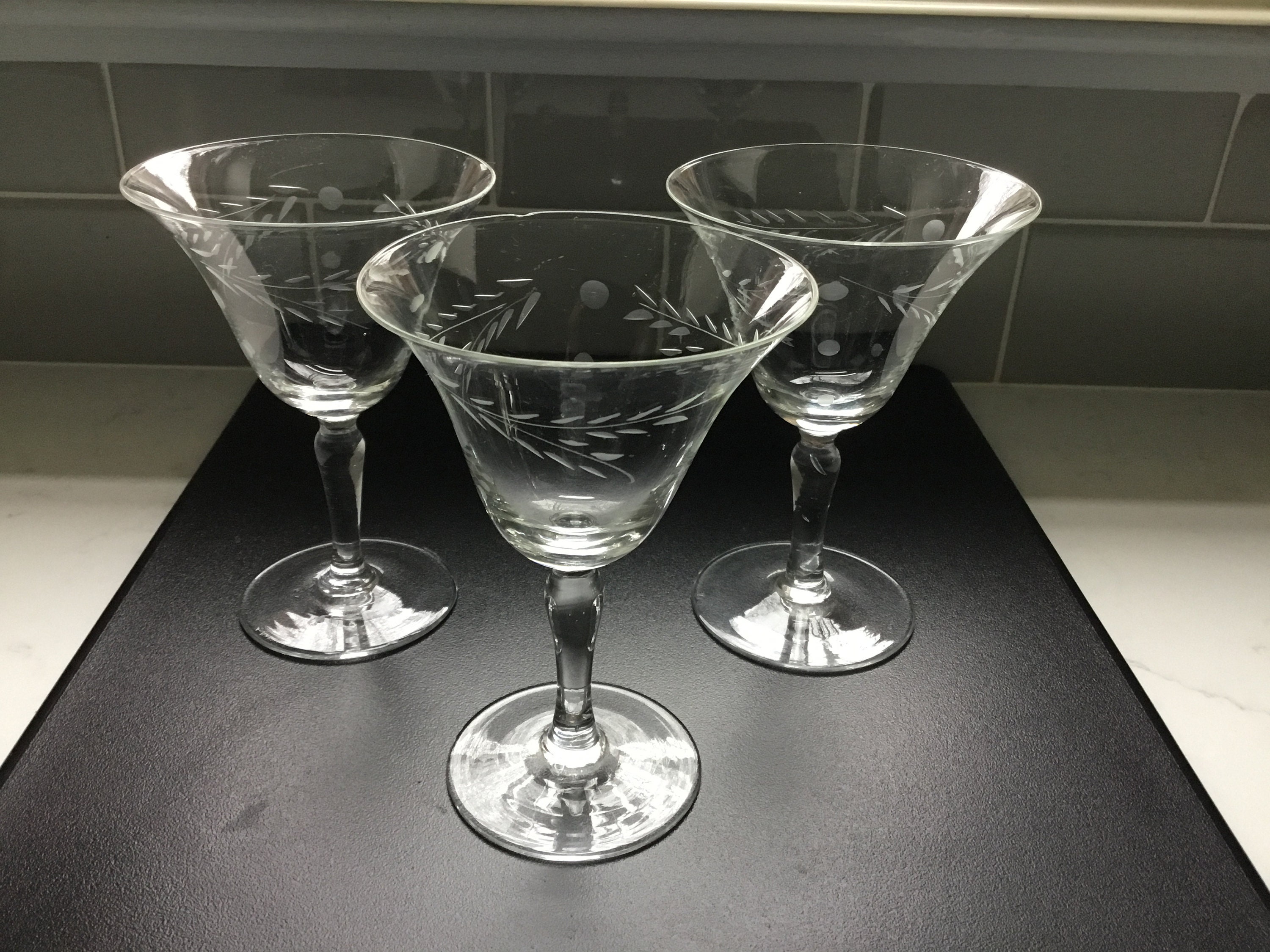 small vintage martini glasses